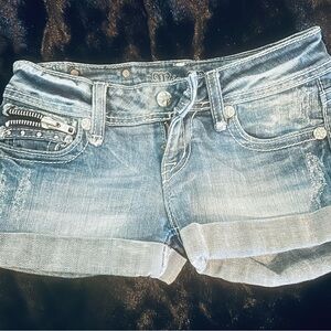 Miss Me Blue Denim Women Shorts